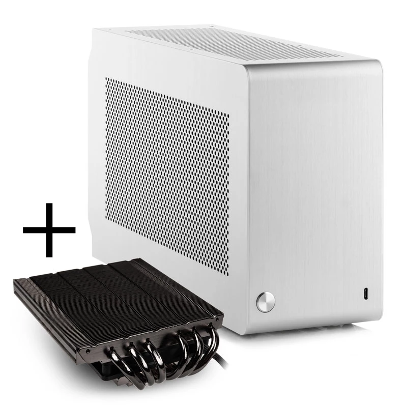 DAN Cases A4-SFX V4.1 - Sidabrinė + Alpenföhn Juoda Ridge - 120 mm