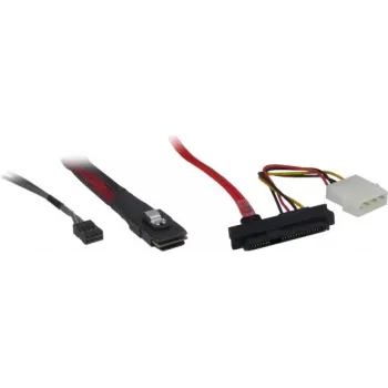Inter-Tech - Vidinis SAS laidas - SAS 6 Gbit/s - Mini SAS (SFF-8087) prie vidinio maitinimo šaltinio, 4 kontaktų, vidinis SAS, 29 kontaktų (SFF-8482) - 50 cm - juoda, raudona (88885001)