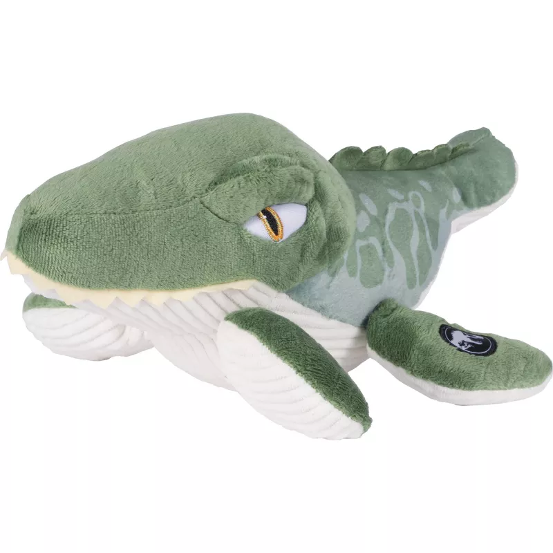 Plush toy schmidt spiele Jurassic World Rebirth Mosasaurus model 42845, soft stuffed marine reptile
