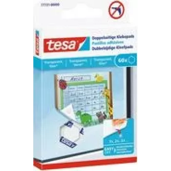 Dvipusės klijavimo pagalvėlės Tesa 77731-00000-01 — 60 vnt. pakuotė, nuimamos tvirtinimo pagalvėlės