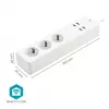 Nedis WIFIP312FWT - SmartLife prailginimo lizdas - Wi-Fi - 3x F tipo lizdai (CEE 7 -3) - 4 x USB - 3