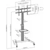 ART S-11 Mobilus LCD/LED TV stovas 37-86’ 50 kg
