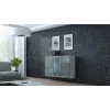 Cama Komoda VIGO 90/120/38 baltas/pilkas blizgus