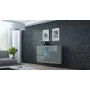 Cama Komoda VIGO 90/120/38 baltas/pilkas blizgus