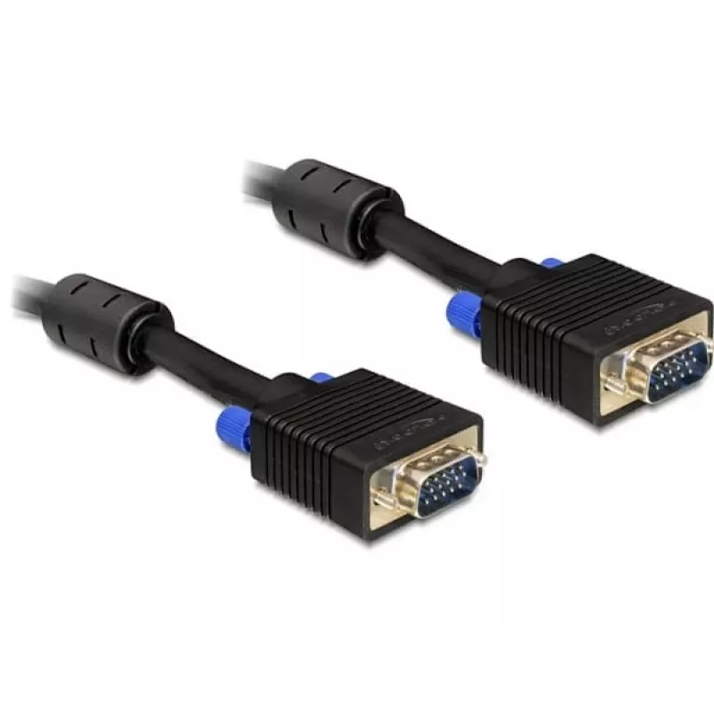 VGA laidas DeLOCK 5m, VGA (D-Sub) juodas, 82559