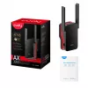 Wi‑Fi signalo stiprintuvas Cudy RE3000 2400–5000 MHz, 802.11ax/ac/n/g/b/a, Ethernet 100 Mbps, išorinė antena, juoda/raudona