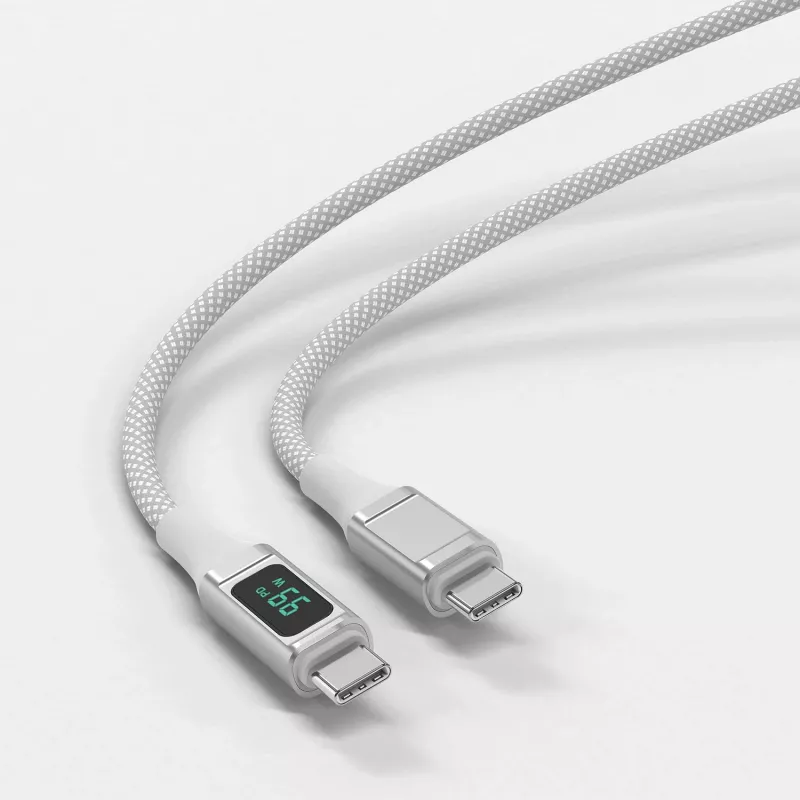 4smarts USB-C į USB-C kabelis DigitCord 100W 1,5 m, baltas