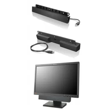 Lenovo USB garso juosta, juoda, 2.0 kanalai, 2,5 W