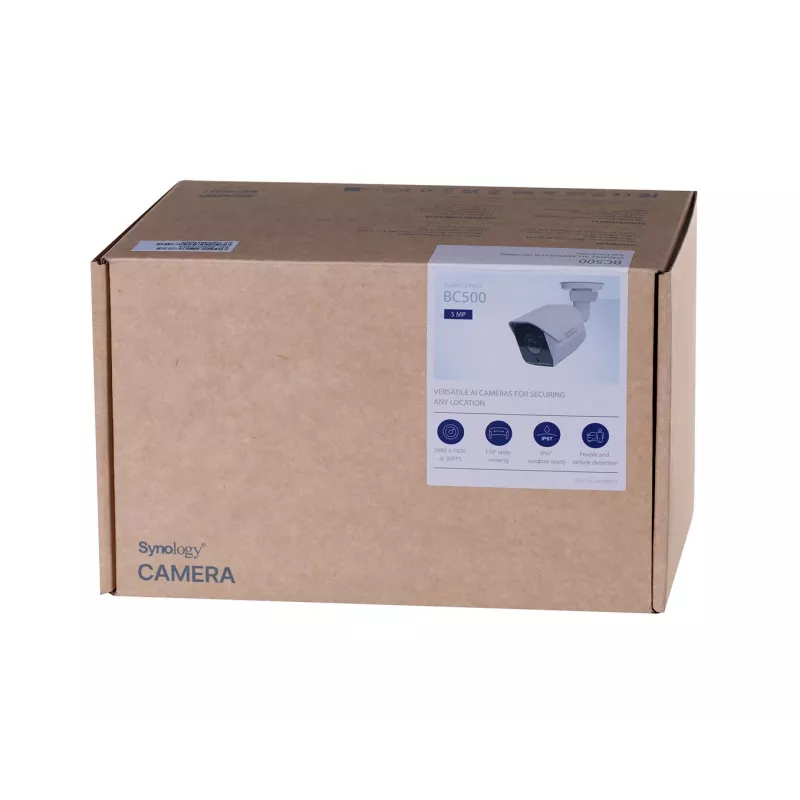 Synology BC500 apsaugos kamera, kulkos tipo IP apsaugos kamera, vidaus ir lauko, 2880 x 1620 pikselių, sieninis