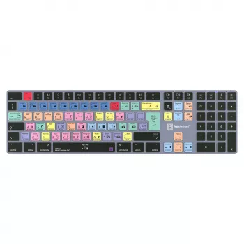 LogicKeyboard Titan DE Mac klaviatūra, skirta Adobe Premiere Pro CC — vokiškas išdėstymas