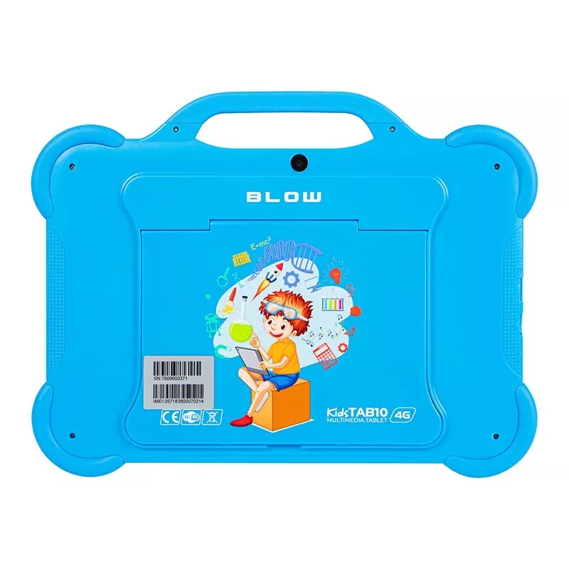 Planšetė BLOW KidsTAB10 10,1 colio pilno dydžio planšetė, 10,1 colio IPS 1200x1920, Android 12, 4 GB RAM, 64 GB eMCP, 4G (MicroSIM), 6000 mAh, Astral Blue
