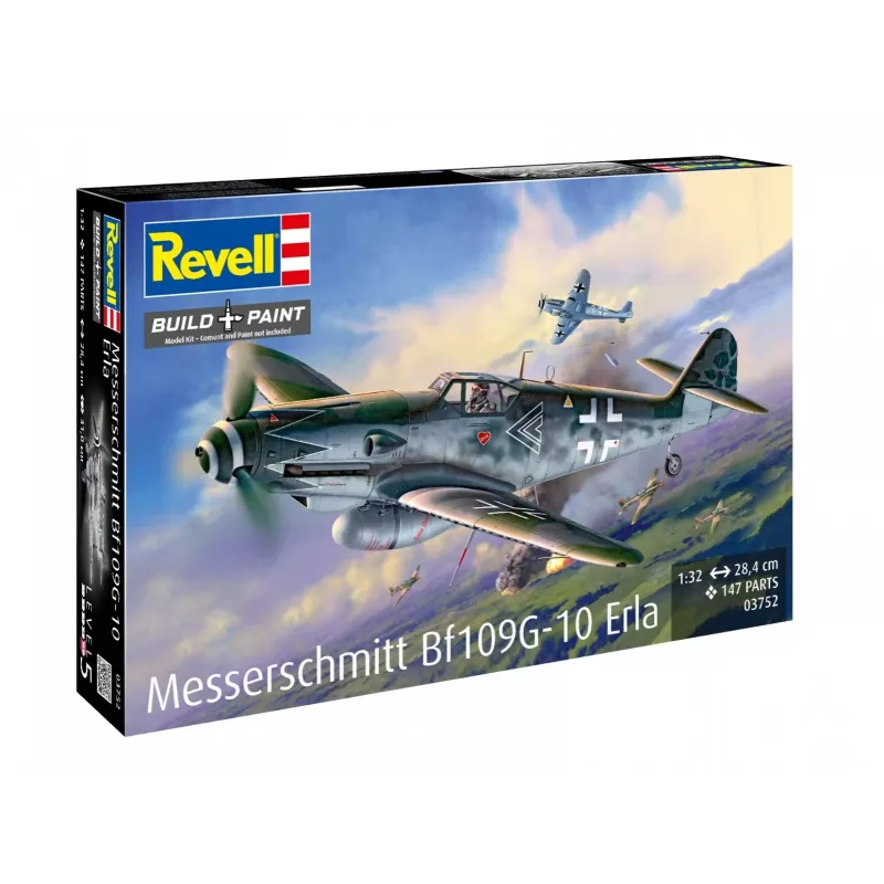 Plastikinis lėktuvo modelis REVELL Messerschmitt Bf109G-10 Erla, mastelis 1:32
