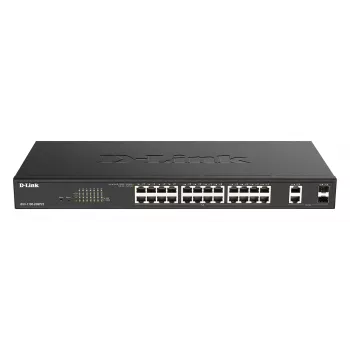 D-Link DGS-1100-26MPV2/E tinklo komutatorius Valdomas L2 Gigabit Ethernet (10/100/1000) Power over Ethernet (PoE) Juoda