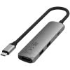 Satechi ST-P4SM sąsajos šakotuvas USB Type-C 10000 Mbit/s Pilka
