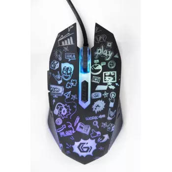Pelė USB optinė JUODA/MUS-6B-GRAFIX-01 Gembird