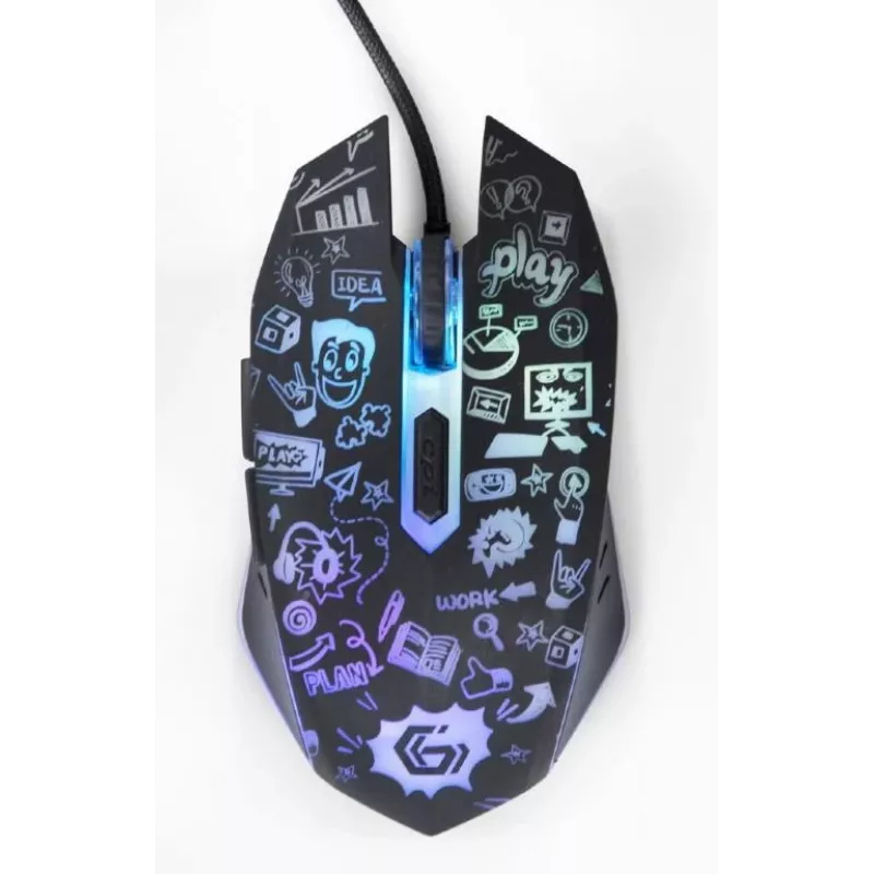 Pelė USB optinė JUODA/MUS-6B-GRAFIX-01 Gembird
