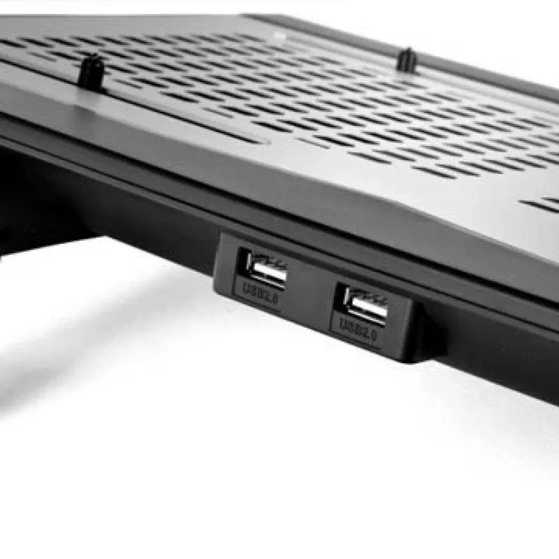 Nešiojamojo kompiuterio aušinimo padėklas THERMALTAKE CL-N002-PL12BL-A su 12 cm ventiliatoriumi, aliuminis ir plastikas, 390×277,5×49,3 mm, 1000–1300 RPM