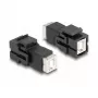DeLOCK Keystone modulis USB 2.0 Type-B lizdas į USB 2.0 Type-B lizdas, juodas