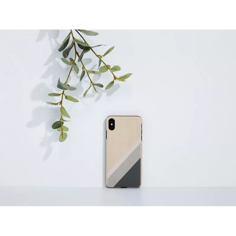 man and wood telefono dėklas, skirtas iPhone XS Max — pilkas kostiumas, juoda