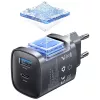 Įkroviklis T66 45W GaN CC290 USB-A + USB-C
