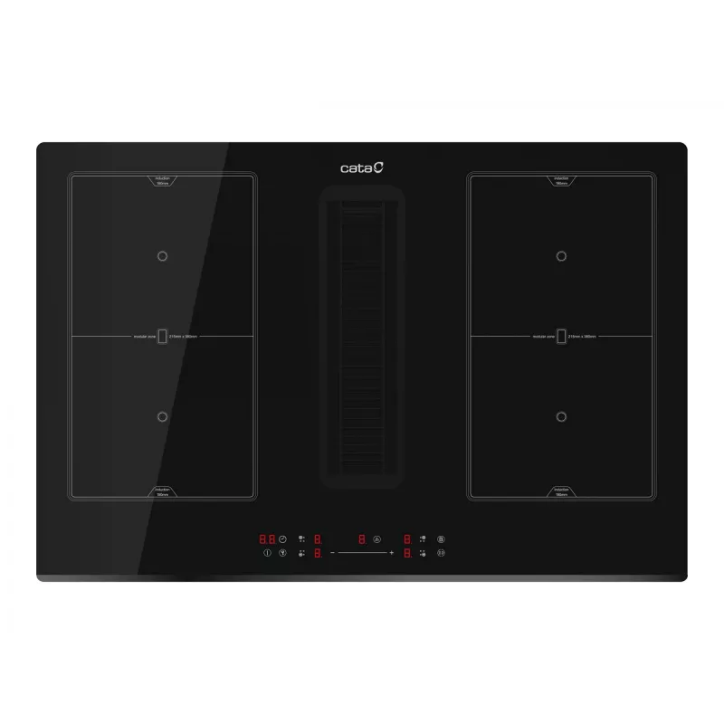 CATA Venting Hob | IAS 7024 | Indukcinė | Degiklių/kepimo zonų skaičius 4 | Slankiklis | Juoda | CATA | Gartraukis su virykle | IAS 7024 | Indukcinė | 77 cm | Degiklių/kepimo zonų skaičius