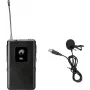 Peteličinis mikrofonas Omnitronic UHF-E serija 828,6 MHz, prisegamas peteličinis mikrofonas, visakryptė kapsulė