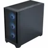 PC korpusas Silentware Flow 110 A-RGB Juoda — midi bokštas, grūdinto stiklo šoninis dangtis