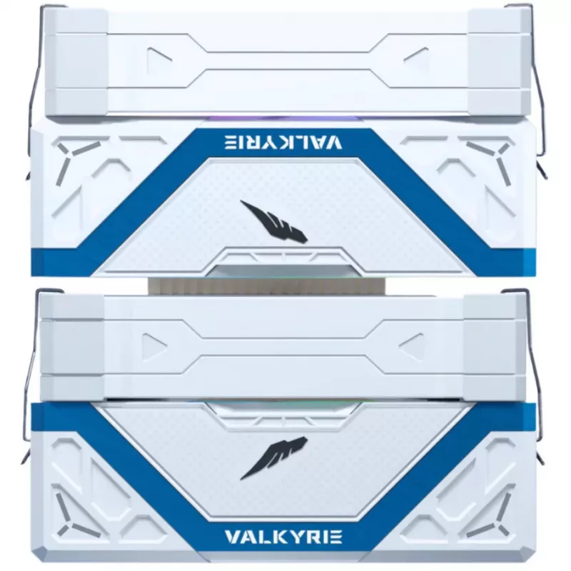 CPU aušintuvas „Valkyrie Vind DL125 White“ (Valkyrie) — modelis VK-AIRDL125W, lengvas ir patvarus dizainas