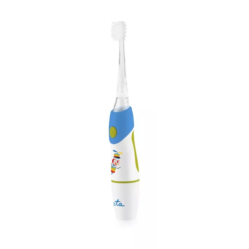 Vaikiškas garsinis dantų šepetėlis ETA Sonetic, maitinamas baterijomis, mėlynas, 175 mm, 1 rankena + 1 šepetėlio galvutė