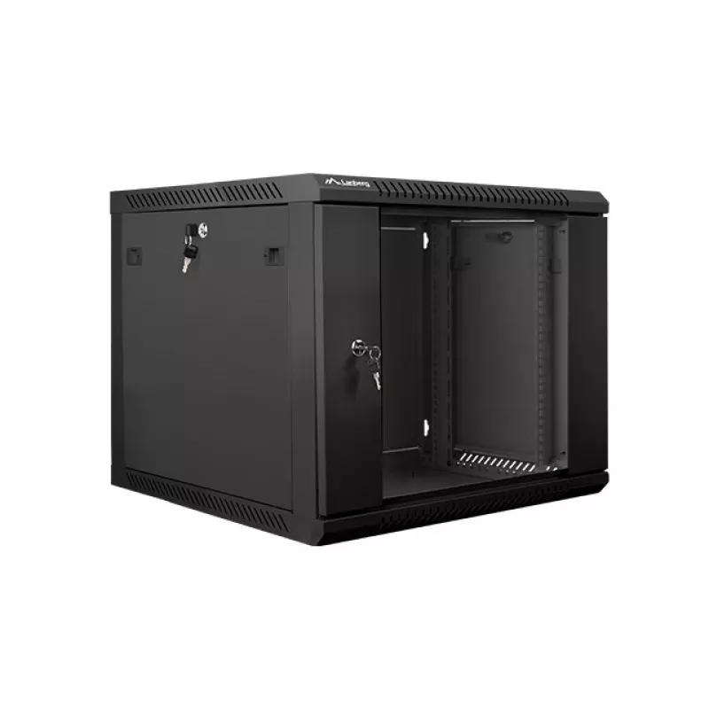 Sieninis stovas LANBERG 9U 19 colių WF01-6609-10B, 600×600×507 mm, 60 kg, IP20, juodos spalvos