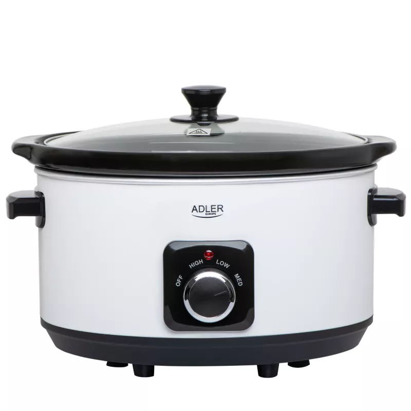 Adler AD 6413r Lėto virimo puodas, 5,8 l, baltas Adler