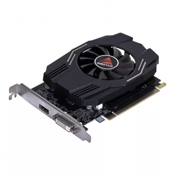Grafikos plokštė BIOSTAR GeForce GT 1030 — 4 GB GDDR4, 64 bitų, PCIe x16 4.0, aktyvus aušinimas, DVI-D + HDMI