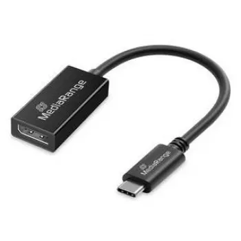 USB Type-C į DisplayPort garso ir vaizdo keitiklis MediaRange MRCS235, 20 cm laidas, Juodas
