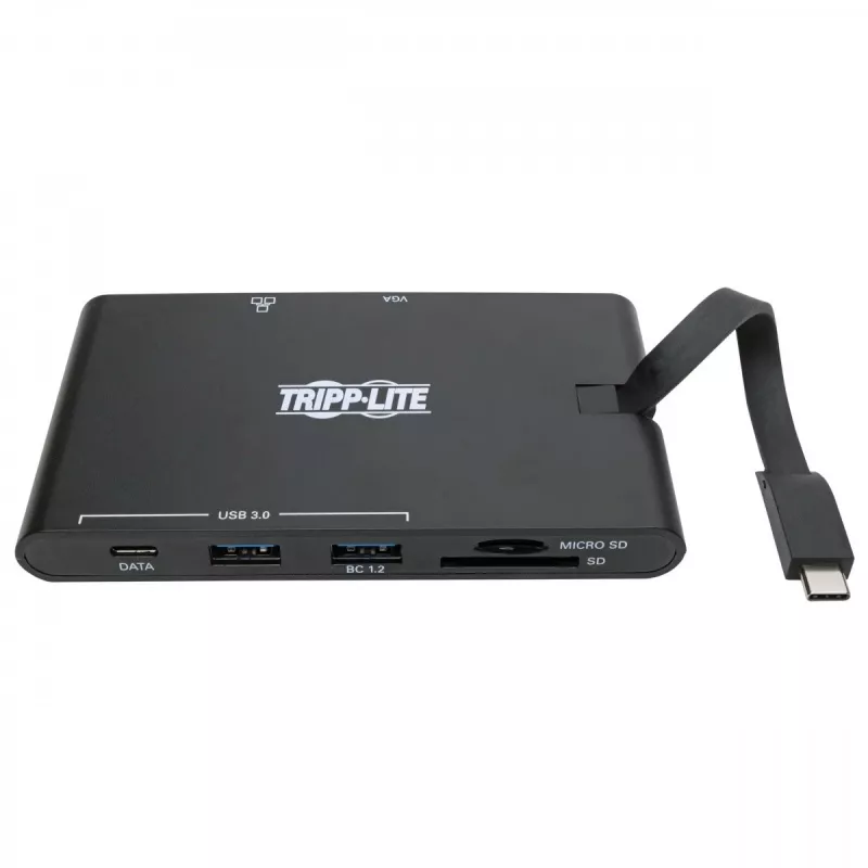 USB-C dokas - 4K HDMI, VGA, USB 3.2 Gen 1, USB-A/C šakotuvas, Gigabit Ethernet, atminties kortelių lizdai, 100W PD įkrovimas