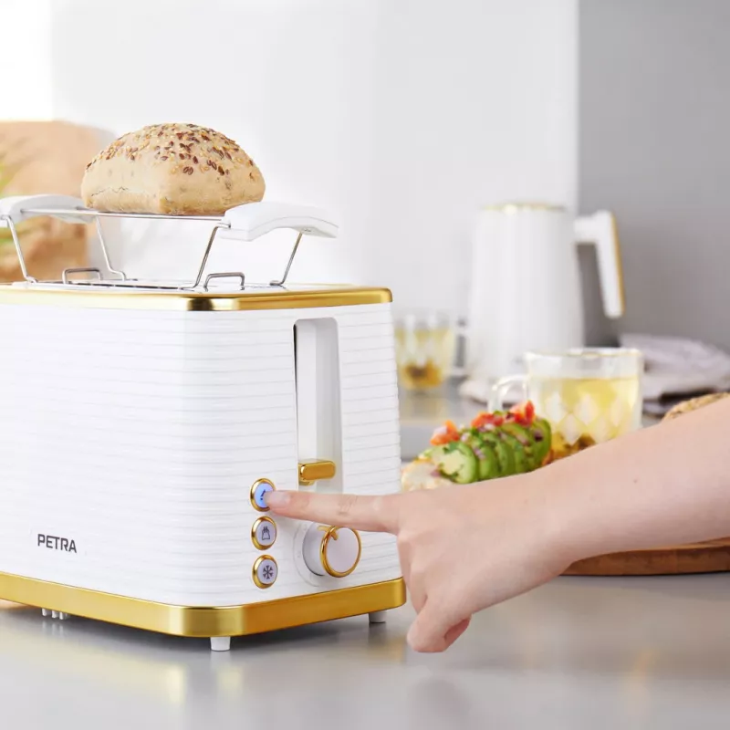 Mini krosnelė Petra PT5032WVDE 2 riekių, kompaktiška 2 lizdų elektrinė mini krosnelė