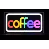 Neoninis LED ženklas ActiveJet AJE-NEON COFFEE, įvairiaspalvis, USB 5V, paviršinis montavimas, AS plastiko rėmas