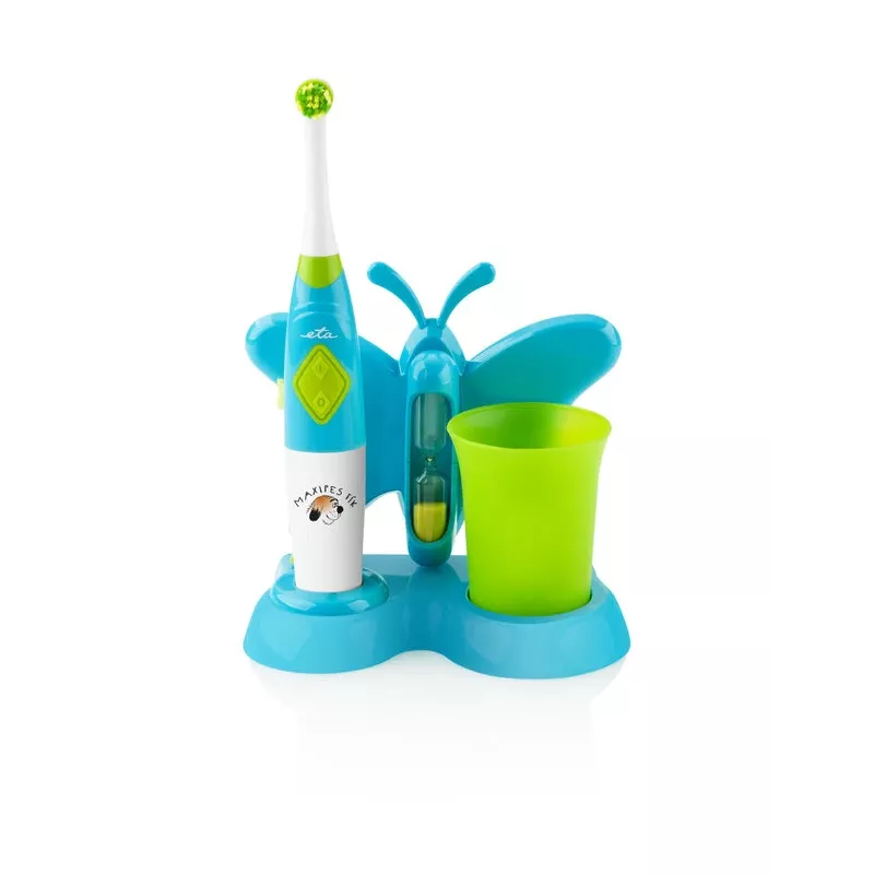 Vaikiškas besisukantis-osciliuojantis dantų šepetėlis Eta Tooth Fairy 1294 90080 mėlynas žalias baltas