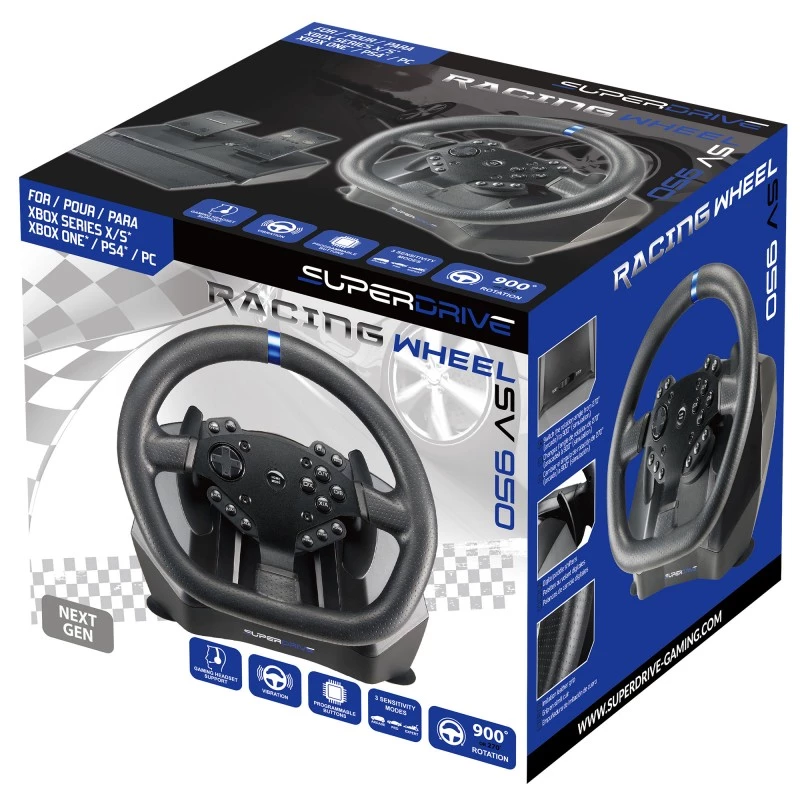 Vairas + pedalai Subsonic SA5640-NG juodi PC PlayStation 4 Xbox One
