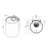 Virtuvės gartraukis MAAN Elba Mini WPB 431 Satin, plieno korpusas, 400 mm aukštis, Ø310 mm, 120–300 m³/h, elektroninis valdymas