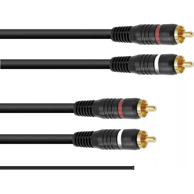 Cinch (RCA) kabelis Omnitronic 3020940N 2x2 įžemintas 1,5 m