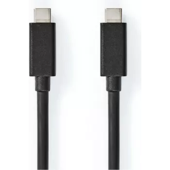Nedis USB laidas | USB 3.2 Gen 2x2 | USB-C™ kištukas - USB-C™ kištukas | 100 W | 4K@60Hz | 20 Gbps | nikeliuotas | 2,00 m | Apvalus | PVC | Juodas | Dėžutė