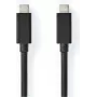 Nedis USB laidas | USB 3.2 Gen 2x2 | USB-C™ kištukas - USB-C™ kištukas | 100 W | 4K@60Hz | 20 Gbps | nikeliuotas | 2,00 m | Apvalus | PVC | Juodas | Dėžutė