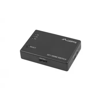 LANBERG vaizdo jungiklis 3x HDMI + micro USB prievadas