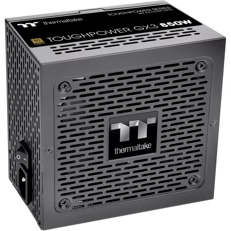 Thermaltake ToughPower GX3 - Maitinimo blokas (vidinis) - ATX12V 3,0 - EPS12V - 80 PLUS Gold - AC 100-240 V - 850 W - Juoda (PS-TPD-0850NNFAGE-3)