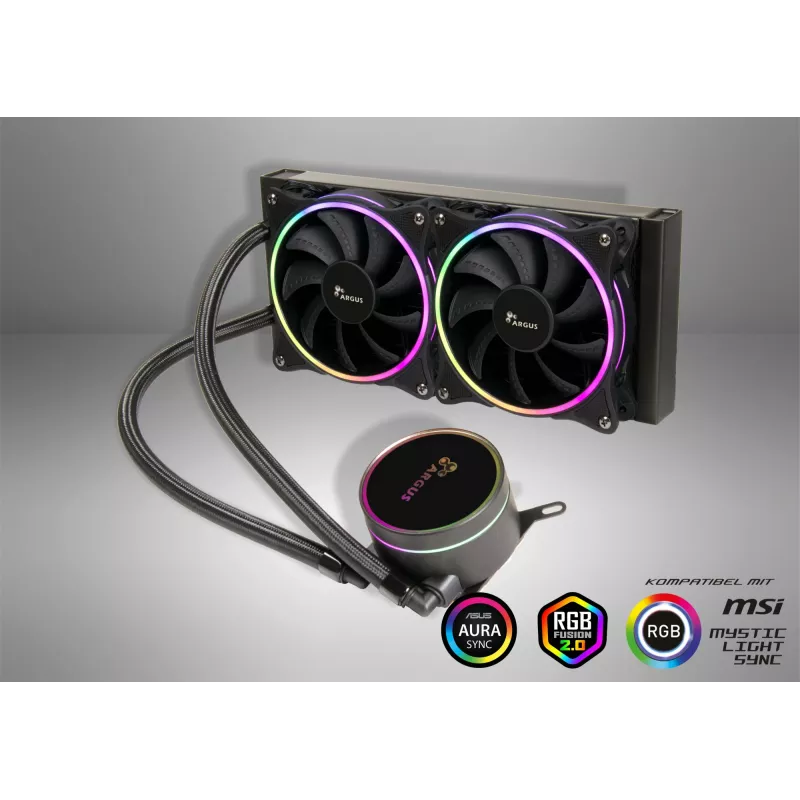 K Cooler Inter-Tech Liquid Cooling CPU Argus Iceman LC-240 RGB