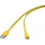 Renkforce USB kabelis USB 2.0 USB-C kištukas USB-A kištukas geltonas Mass-Aufdruck metrisch (RF-6721076)