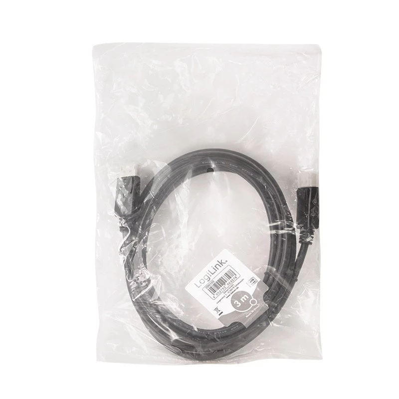 LogiLink DisplayPort laidas 3 m Juodas CD0102