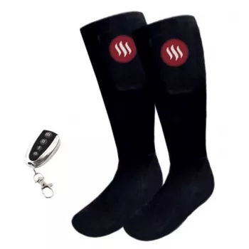 Sportinės kojinės Glovii GQ2L unisex L su integruotu kaitinimo elementu, medvilnės/elastano mišinys, juoda/raudona