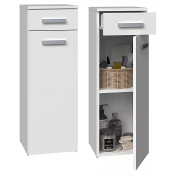 Vonios puskolonė su stalčiumi Top E Shop Nel 30×30×85 cm balta matinė