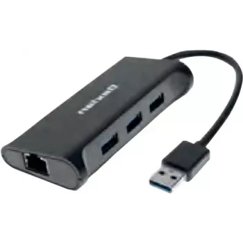 Dexlan prijungimo stotelė 310723 — 3× SuperSpeed USB 3.0 prievadai, 1× Gigabit Ethernet (10/100/1000)